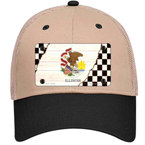 Illinois Racing Flag Wholesale Novelty License Plate Hat Tag