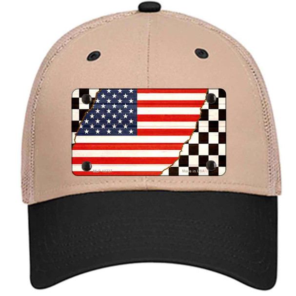USA Racing Flag Wholesale Novelty License Plate Hat Tag