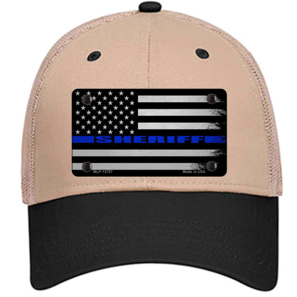 Sheriff Blue Flag Wholesale Novelty License Plate Hat Tag