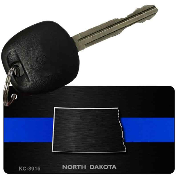 North Dakota Thin Blue Line Wholesale Novelty Key Chain