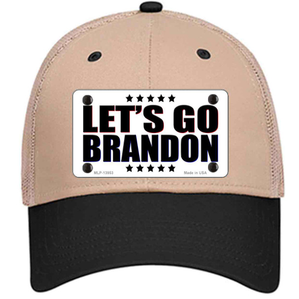 Lets Go Brandon White Wholesale Novelty License Plate Hat