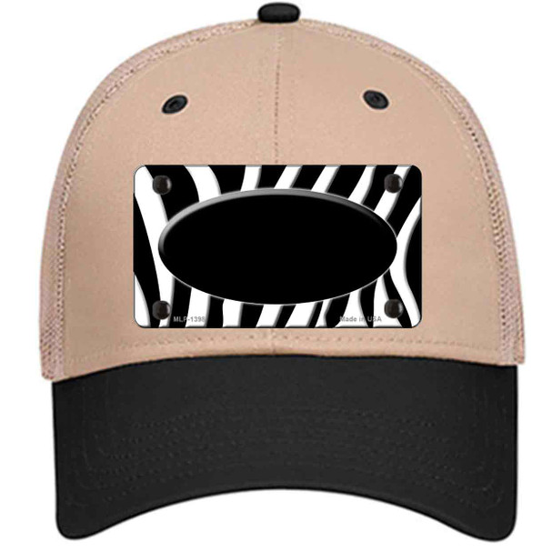 Black White Zebra Center Oval Wholesale Novelty License Plate Hat