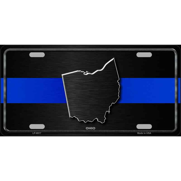 Ohio Thin Blue Line Wholesale Metal Novelty License Plate