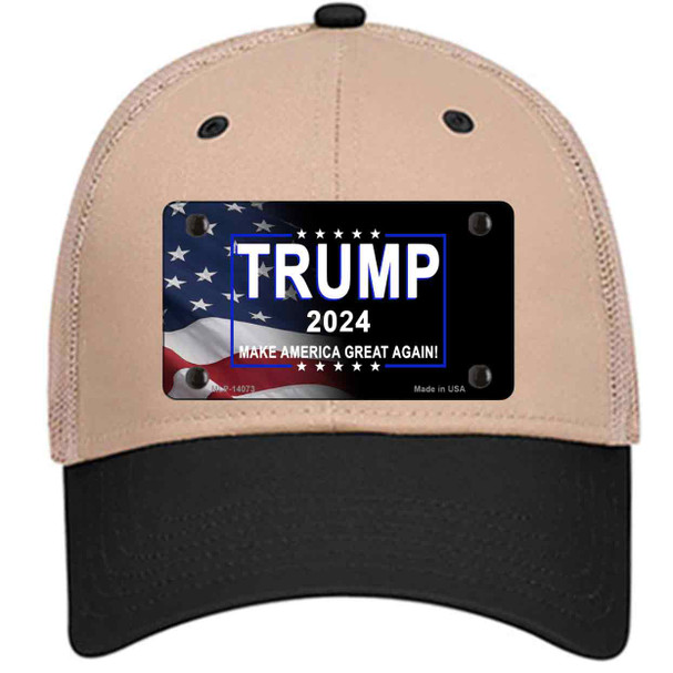 Trump 2024 Flag | Black Wholesale Novelty License Plate Hat