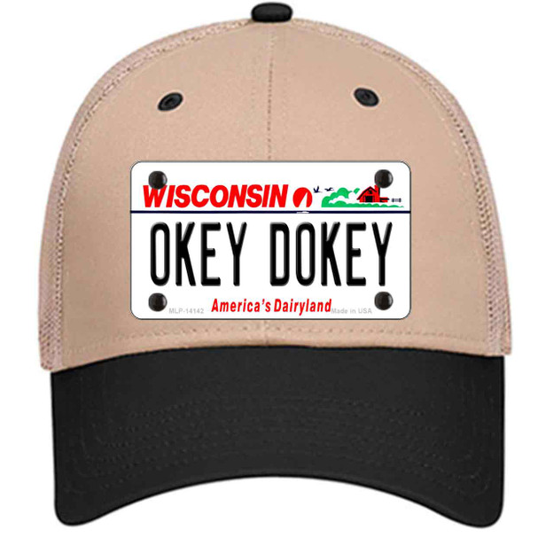 Okey Dokey Wisconsin State Background Wholesale Novelty License Plate Hat