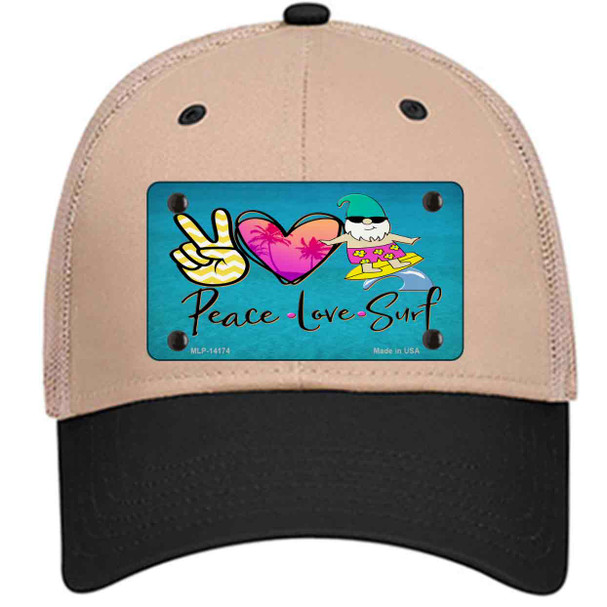 Peace Love Surf Wholesale Novelty License Plate Hat