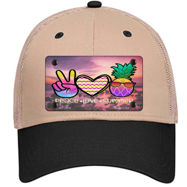 Peace Love Summer Pineapple BeachWholesale Novelty License Plate Hat