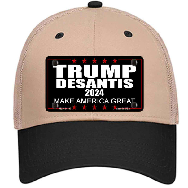 Trump Desantis 2024 Black Wholesale Novelty License Plate Hat