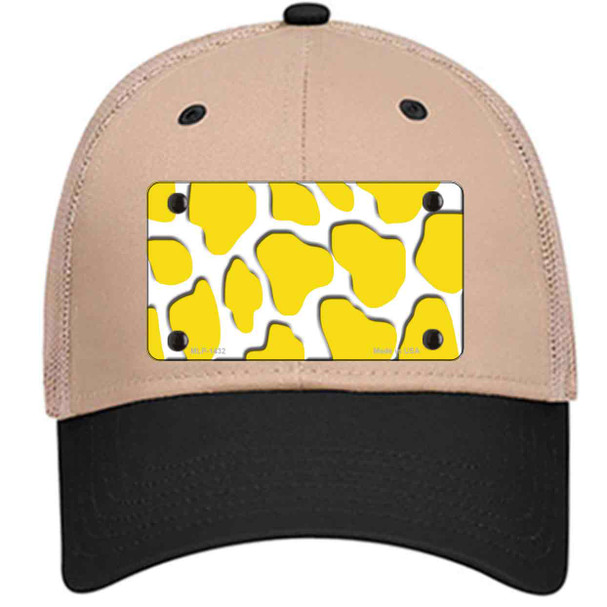 Yellow White Giraffe Wholesale Novelty License Plate Hat