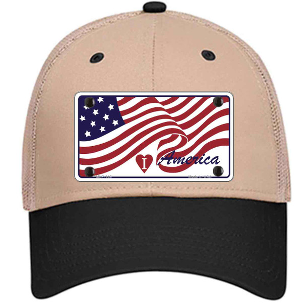 I Love America Flag Wholesale Novelty License Plate Hat