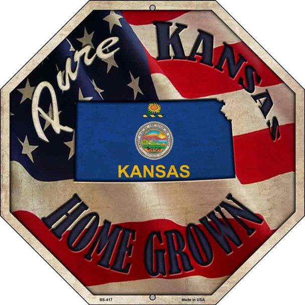 Kansas Home Grown Wholesale Metal Novelty Stop Sign