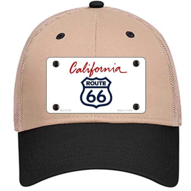 Route 66 Shield California Wholesale Novelty License Plate Hat