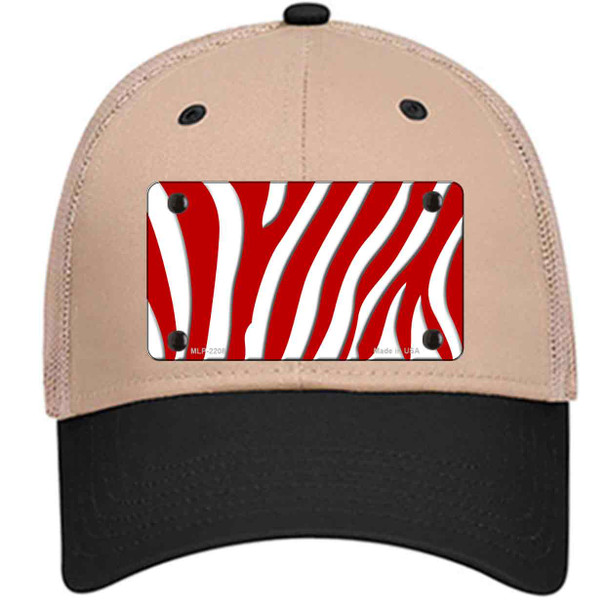 Red White Zebra Wholesale Novelty License Plate Hat