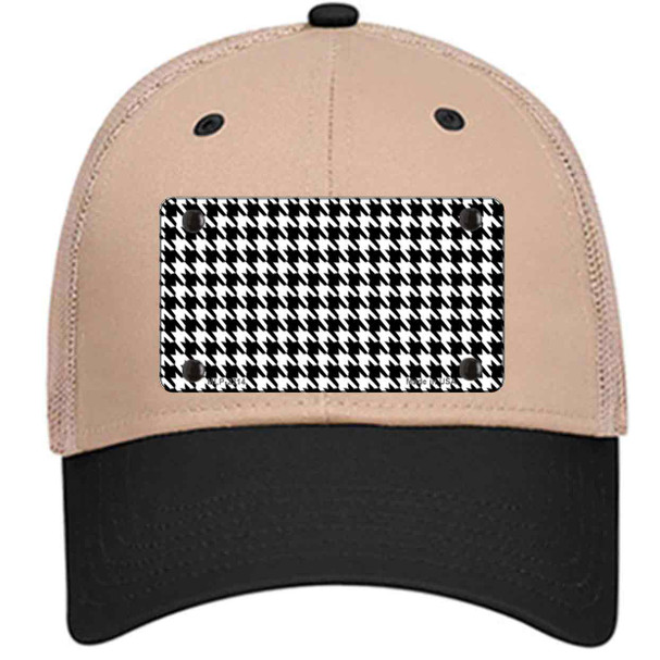 White Black Houndstooth Wholesale Novelty License Plate Hat