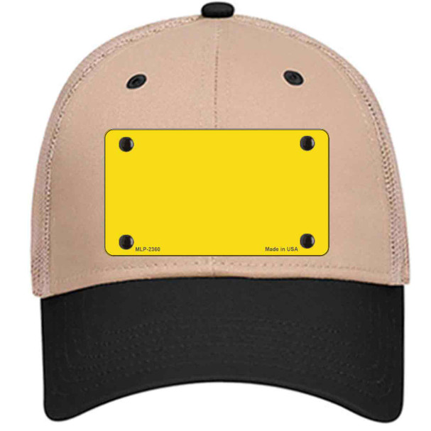 Yellow Solid Wholesale Novelty License Plate Hat