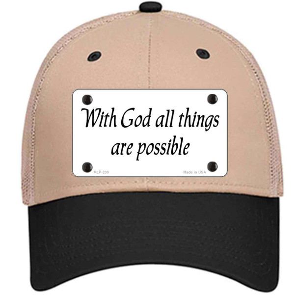 All Things Possible Wholesale Novelty License Plate Hat
