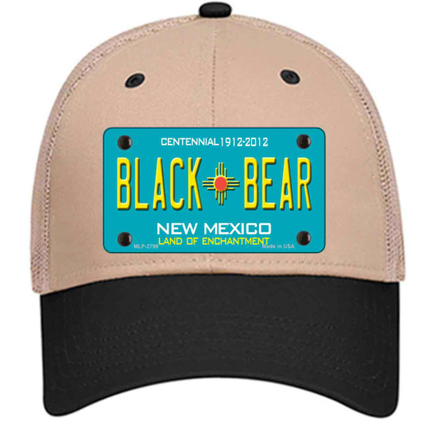 Black Bear New Mexico Teal Wholesale Novelty License Plate Hat