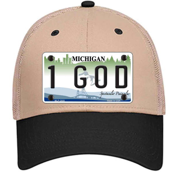 1 GOD Michigan State Wholesale Novelty License Plate Hat