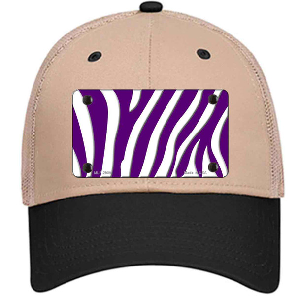 Purple White Zebra Wholesale Novelty License Plate Hat