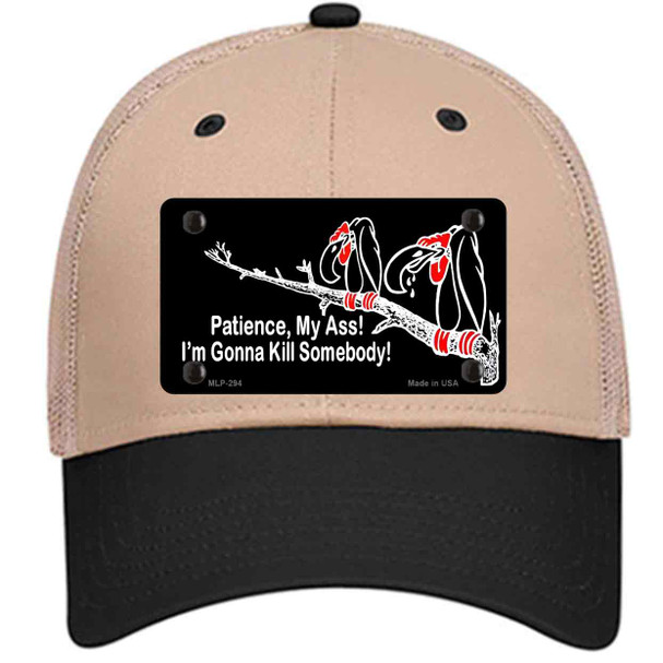 Patience My Ass Wholesale Novelty License Plate Hat