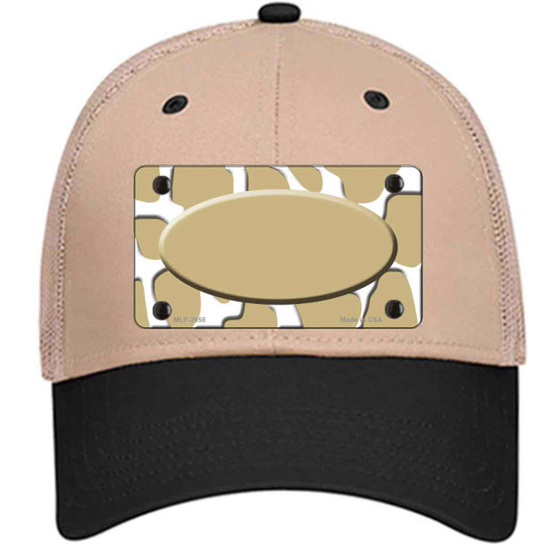 Gold White Giraffe Gold Center Oval Wholesale Novelty License Plate Hat