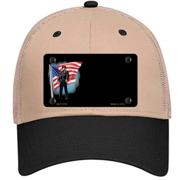 Police Officer American Flag Offset Wholesale Novelty License Plate Hat