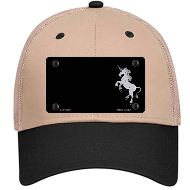 Unicorn Offset Black Wholesale Novelty License Plate Hat