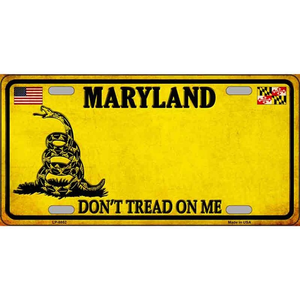 Maryland Dont Tread On Me Wholesale Metal Novelty License Plate