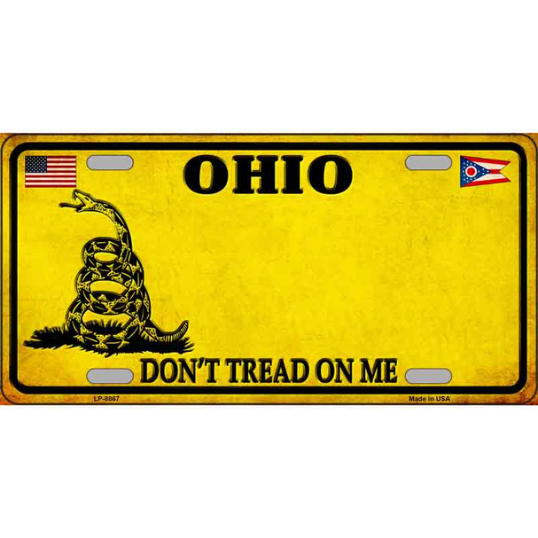 Ohio Dont Tread On Me Wholesale Metal Novelty License Plate