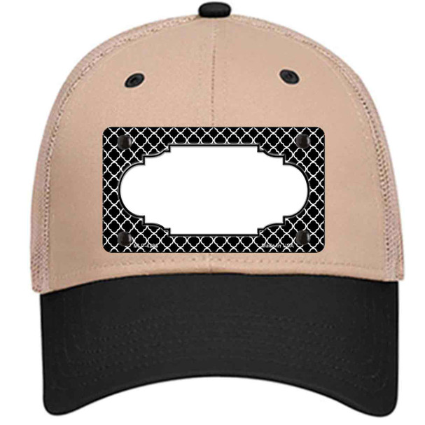 Black White Quatrefoil Center Scallop Wholesale Novelty License Plate Hat