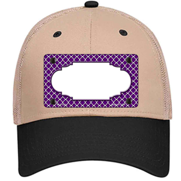 Purple White Quatrefoil Center Scallop Wholesale Novelty License Plate Hat