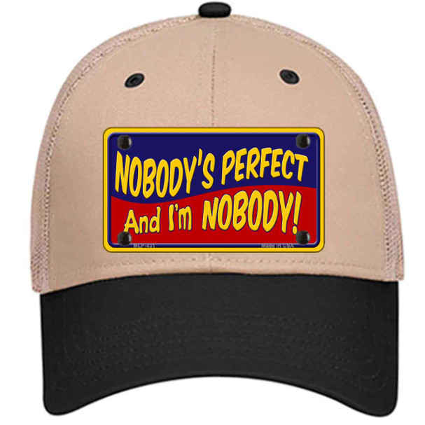 Nobodys Perfect Wholesale Novelty License Plate Hat