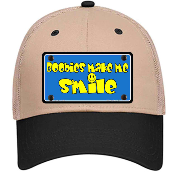 Boobies Make Me Smile Blue Wholesale Novelty License Plate Hat