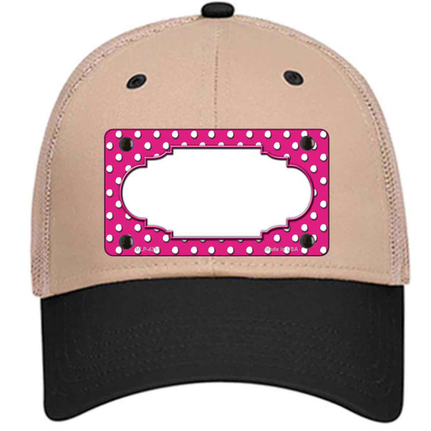 Scallop Pink White Polka Dot Wholesale Novelty License Plate Hat