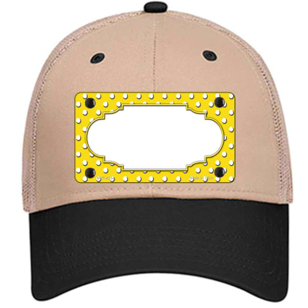 Scallop Yellow White Polka Dot Wholesale Novelty License Plate Hat