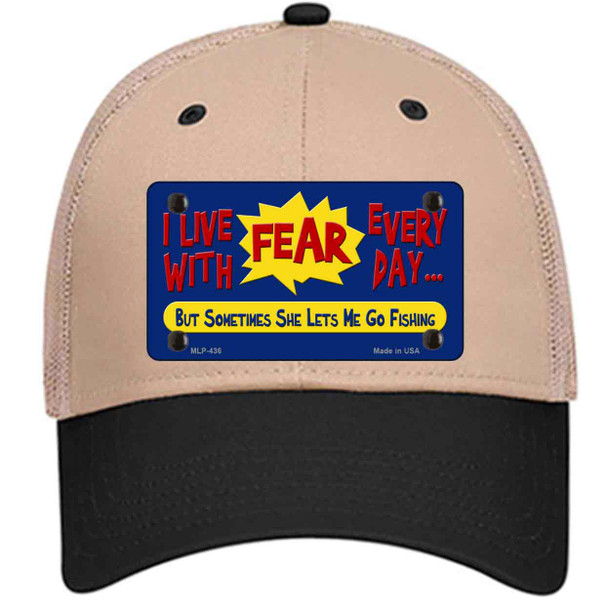 I Live With Fear Wholesale Novelty License Plate Hat