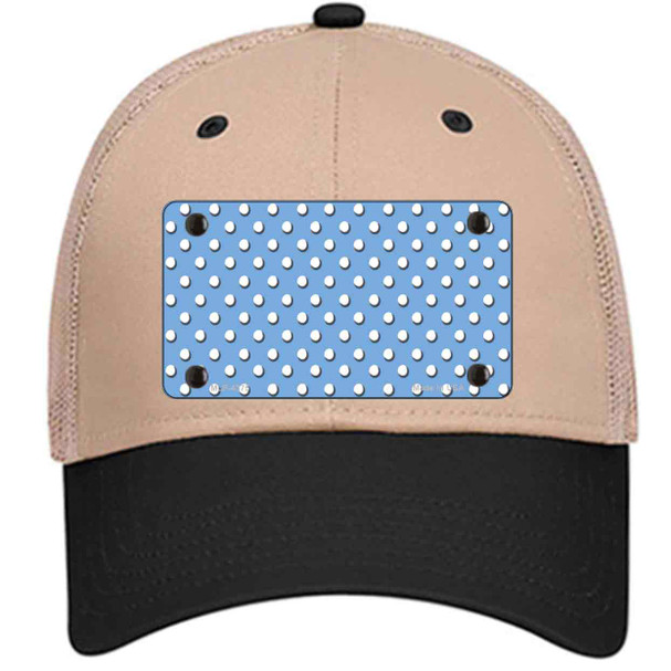Light Blue Polka Dot Wholesale Novelty License Plate Hat