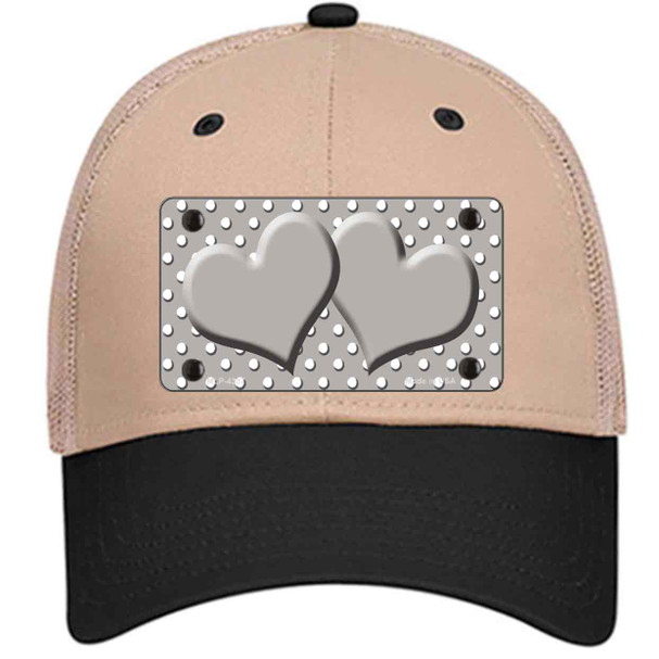 Grey White Polka Dot Center Hearts Wholesale Novelty License Plate Hat