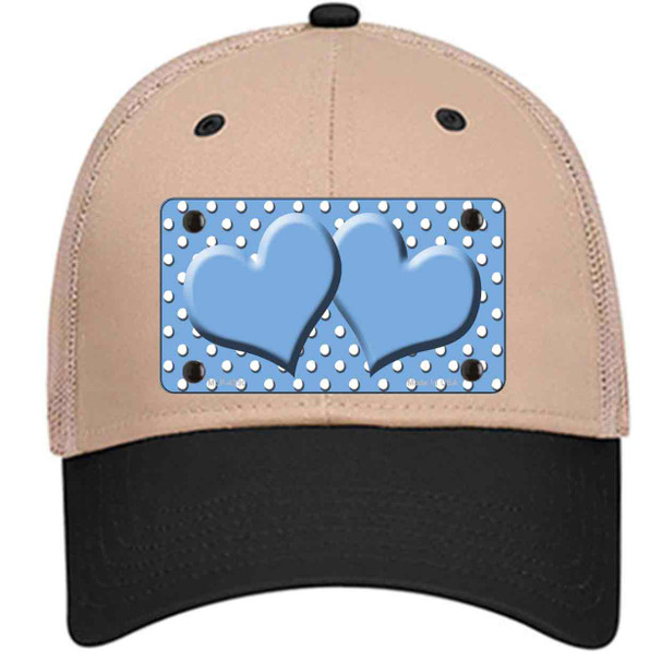 Light Blue White Polka Dot Center Hearts Wholesale Novelty License Plate Hat