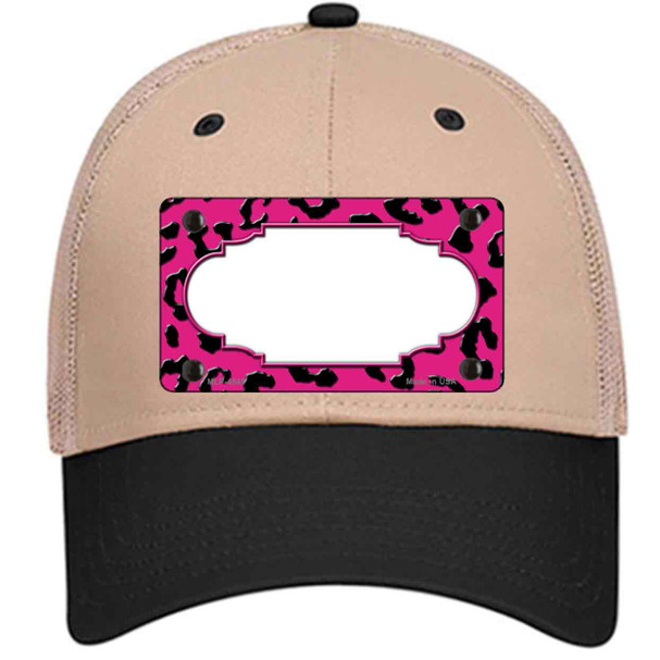 Pink Black Cheetah Scallop Wholesale Novelty License Plate Hat
