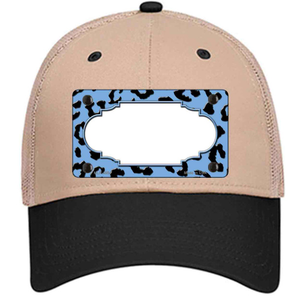 Light Blue Black Cheetah Scallop Wholesale Novelty License Plate Hat