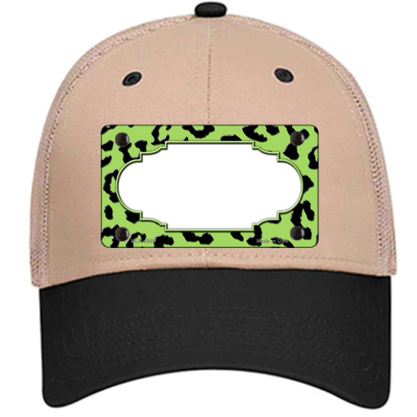 Lime Green Black Cheetah Scallop Wholesale Novelty License Plate Hat