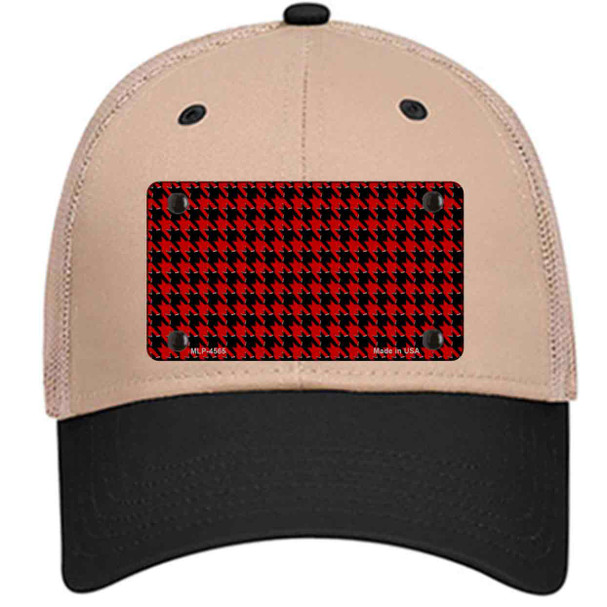 Red Black Houndstooth Wholesale Novelty License Plate Hat