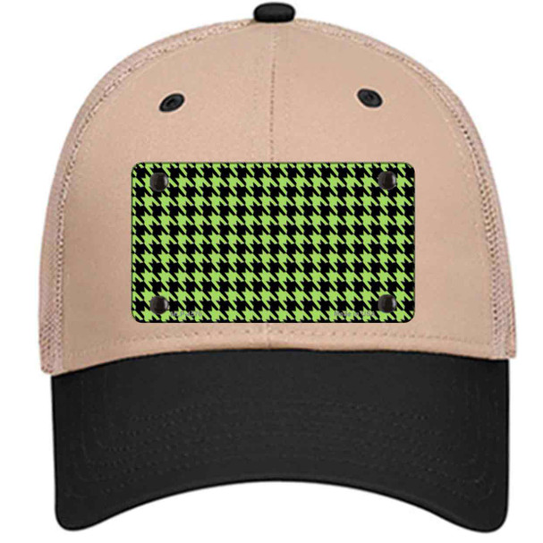 Lime Green Black Houndstooth Wholesale Novelty License Plate Hat