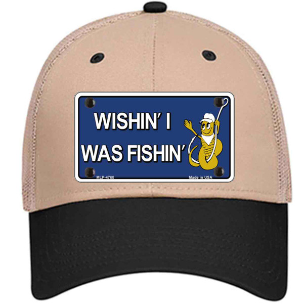 Wishin I Was Fishin Blue Wholesale Novelty License Plate Hat