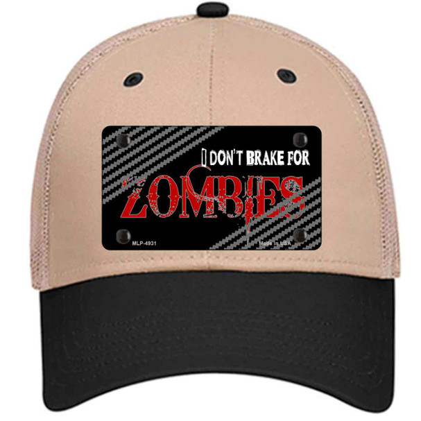 Dont Brake For Zombies Wholesale Novelty License Plate Hat