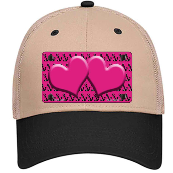 Pink Black Anchor Pink Heart Center Wholesale Novelty License Plate Hat
