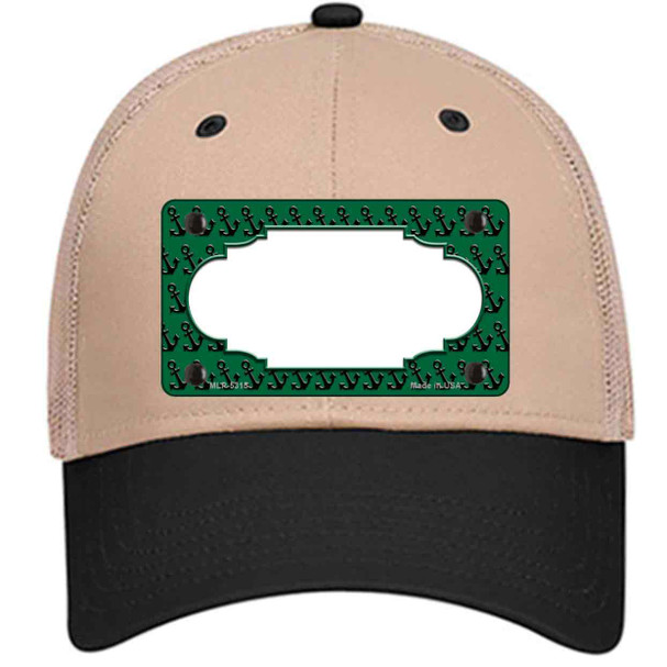 Green Black Anchor Scallop Center Wholesale Novelty License Plate Hat