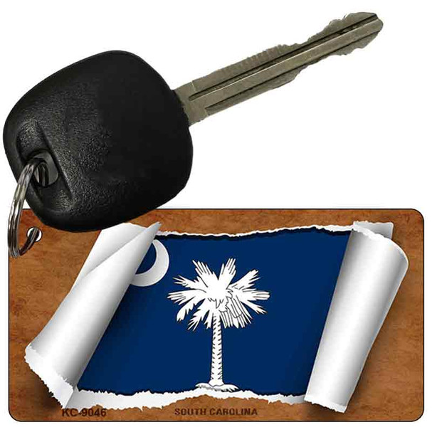 South Carolina Flag Scroll Wholesale Novelty Key Chain