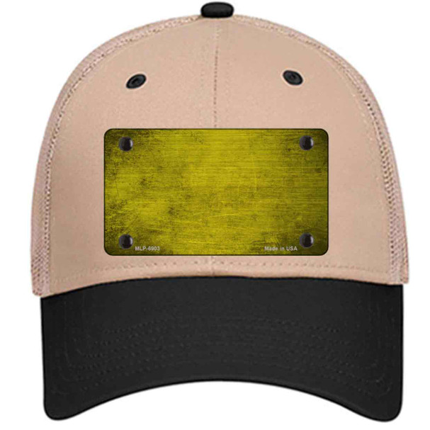 Yellow Oil Rubbed Solid Wholesale Novelty License Plate Hat